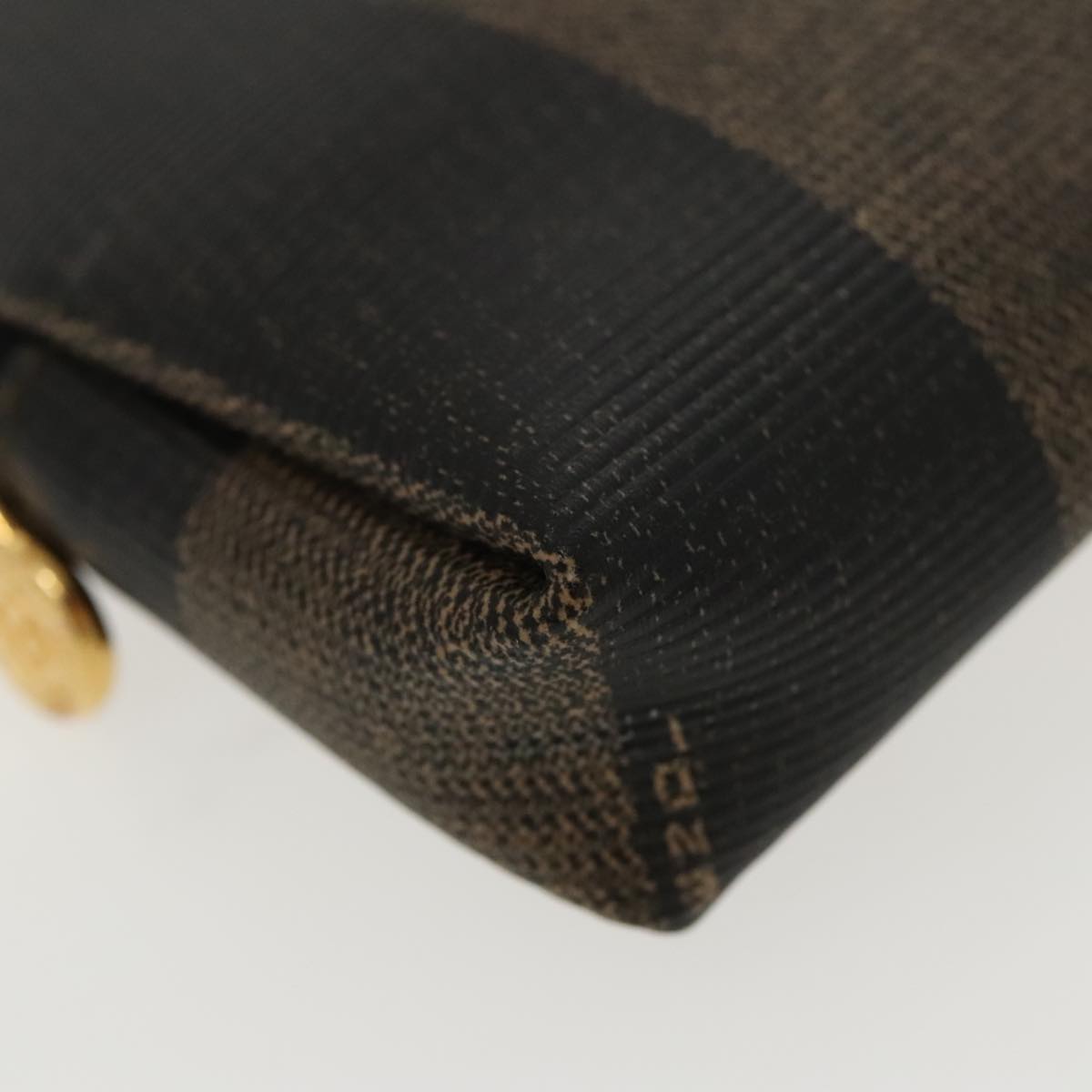 FENDI Pecan Canvas Pouch Coated Canvas Brown Black ac3293