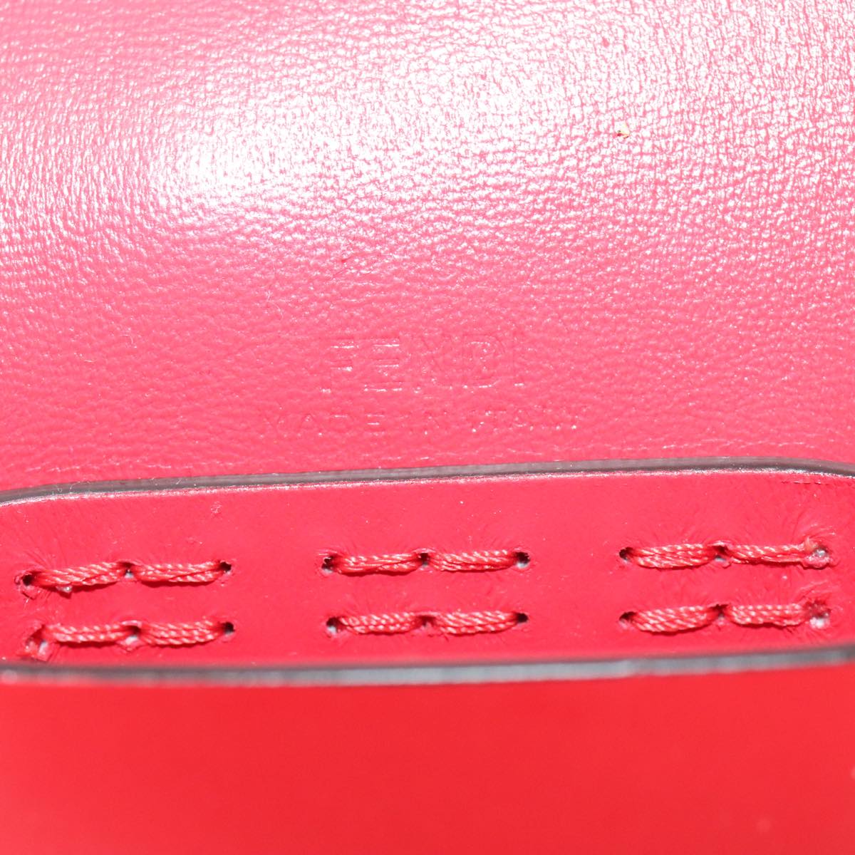 FENDI AirPods case Pouch Leather Red ac3375