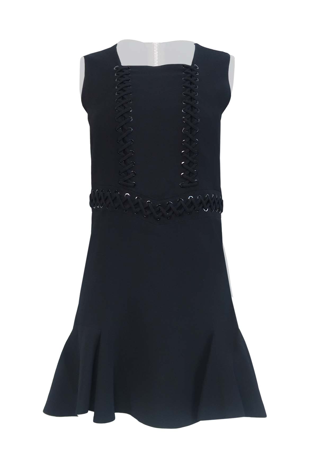 Black Shoelace Detail Dress