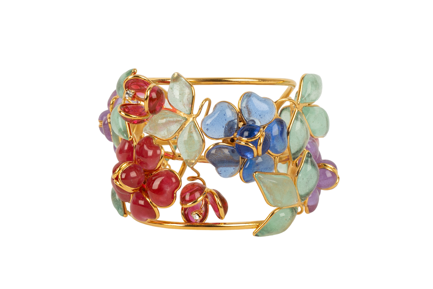 Bracelet manchette fleurs Augustine