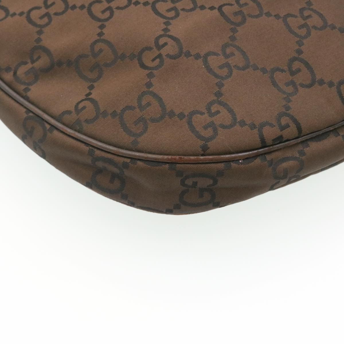 GUCCI GG Canvas Shoulder Bag Canvas Brown ac587