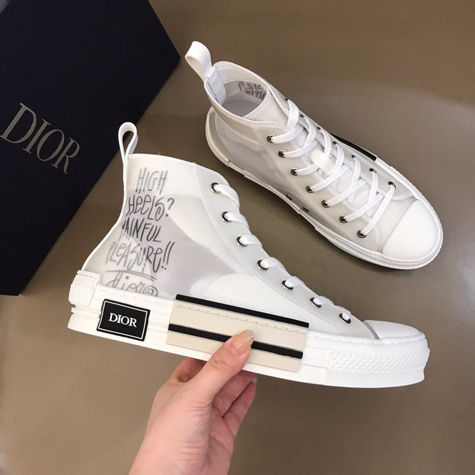 GLM - DIR B23 White Canvas HIGH-TOP SNEAKER