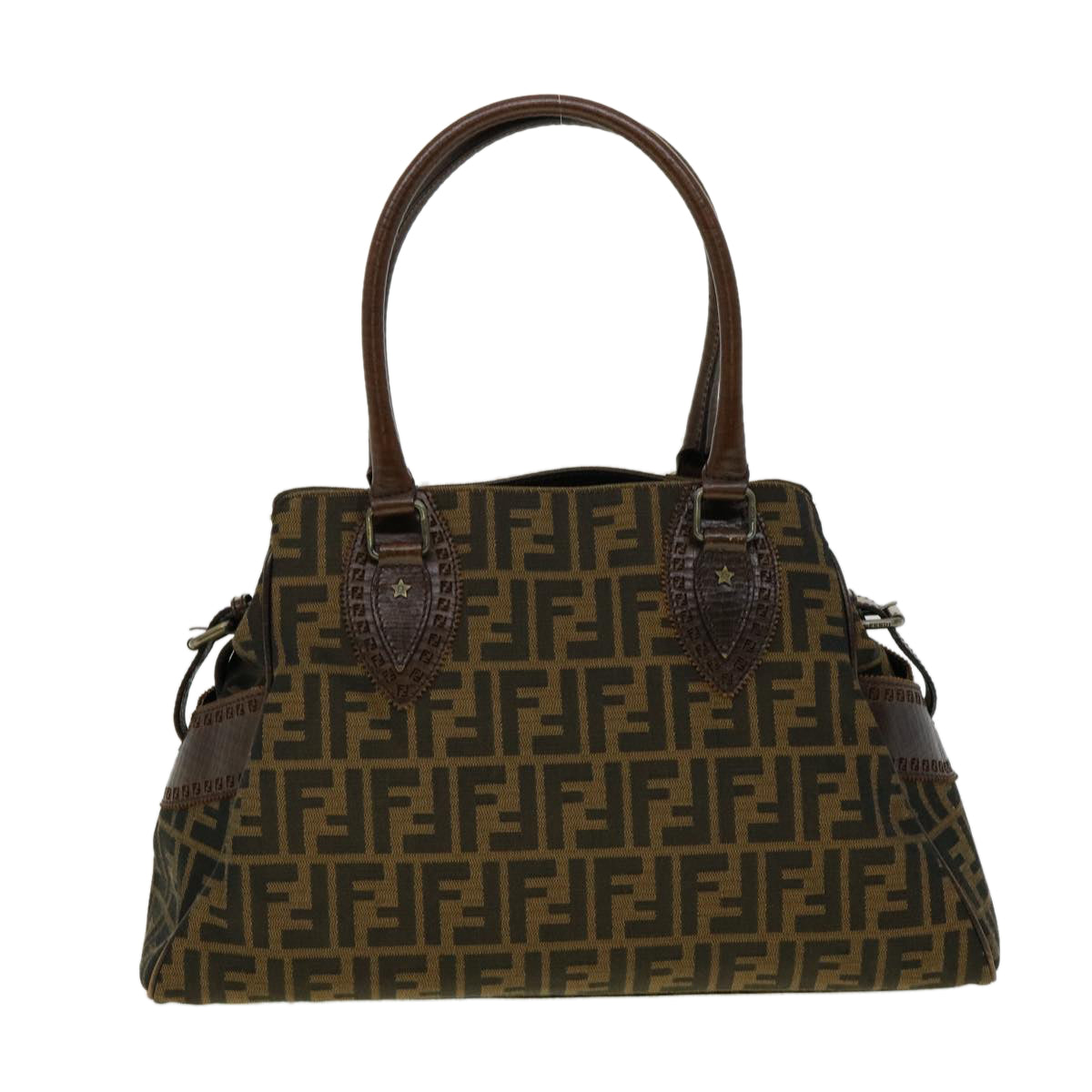 FENDI Tote Bag Zucca Canvas Brown ac845
