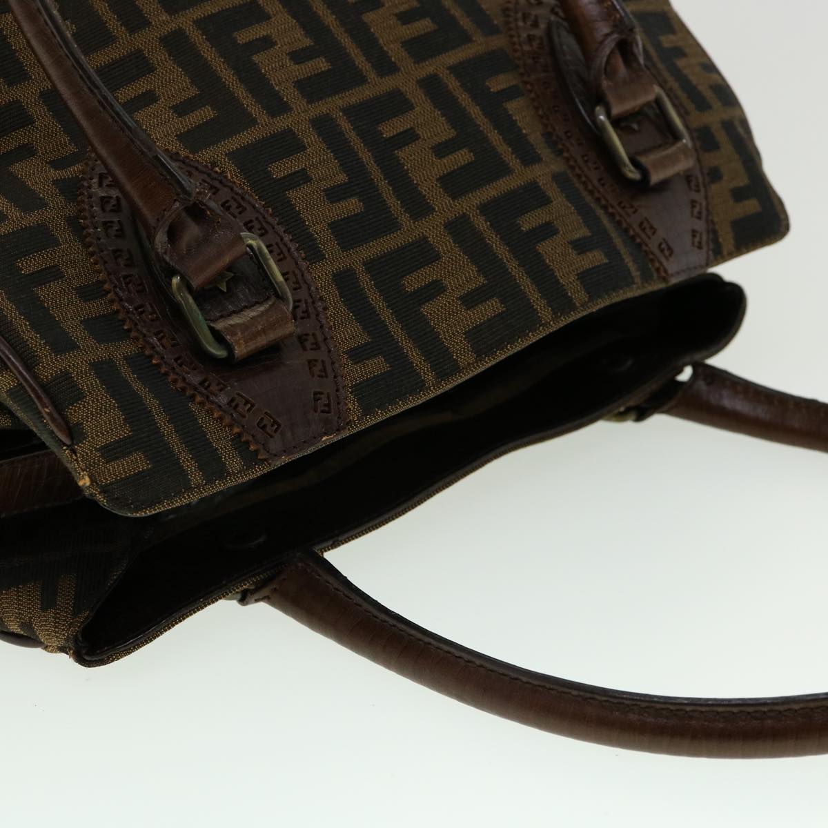 FENDI Tote Bag Zucca Canvas Brown ac845