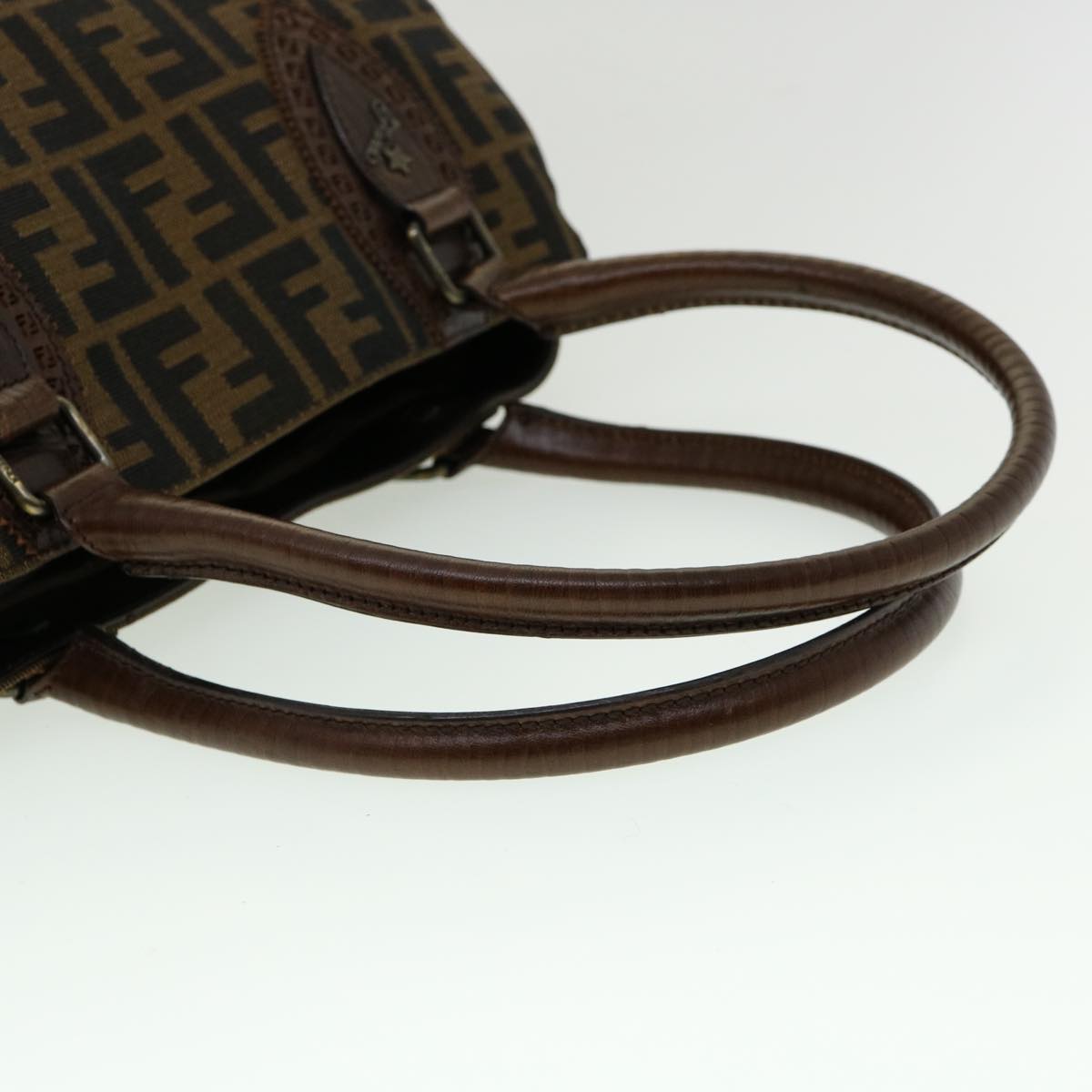FENDI Tote Bag Zucca Canvas Brown ac845