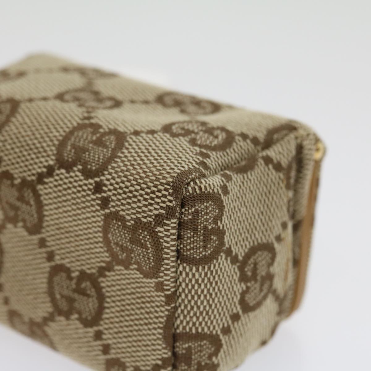 GUCCI GG Canvas Pouch Beige ac929