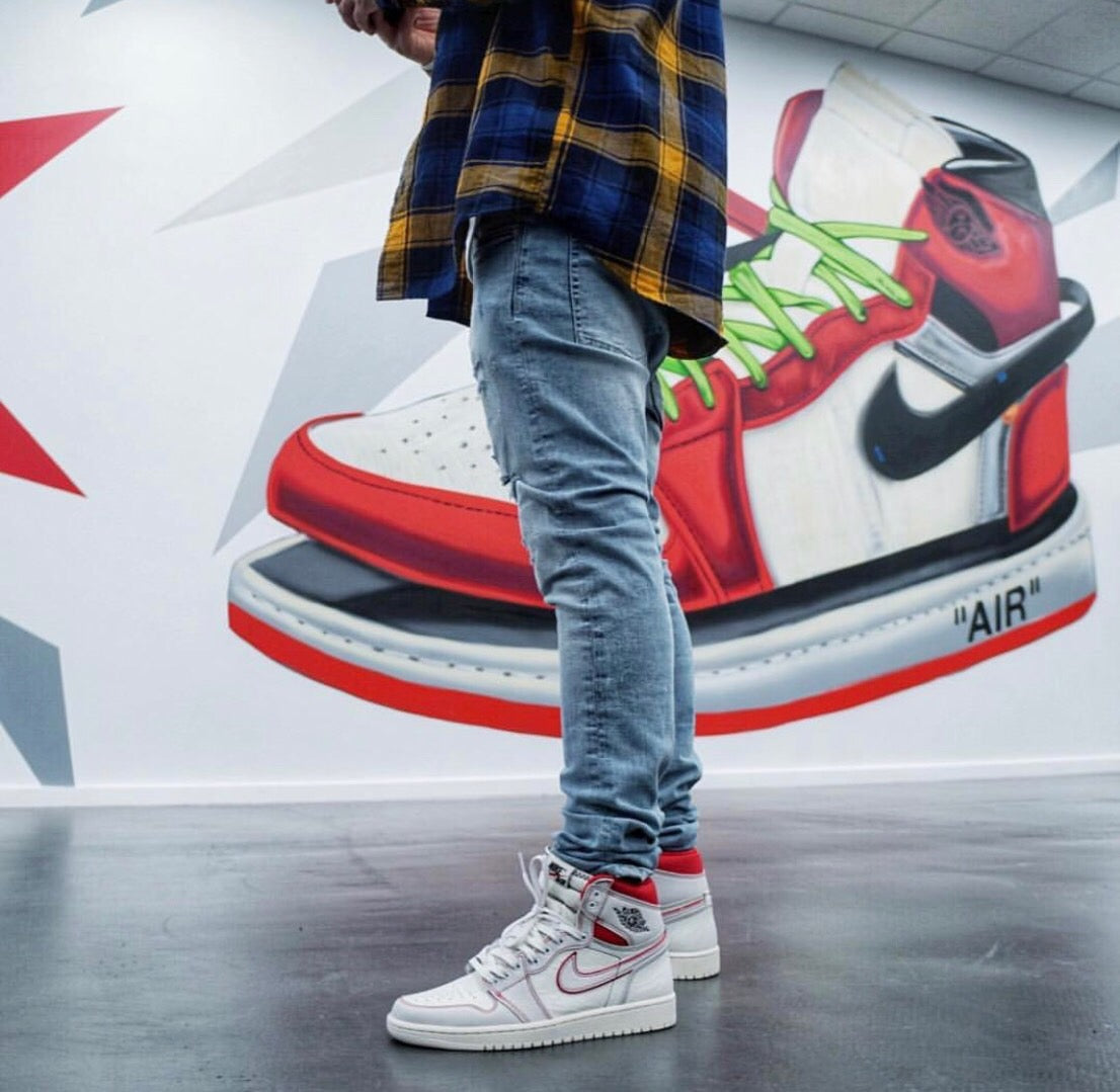 GLM - AJ1 white and red manuscript