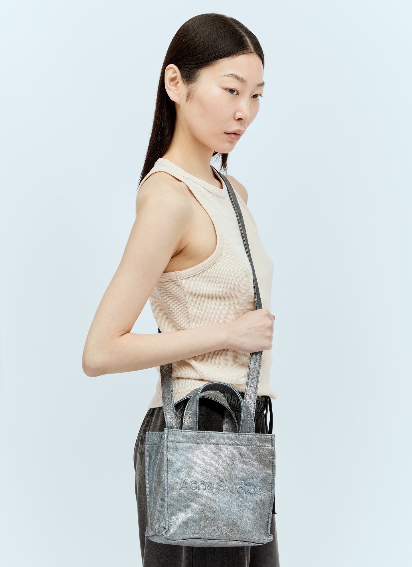 Acne Studios Women Logo Embossed Mini Tote Bag