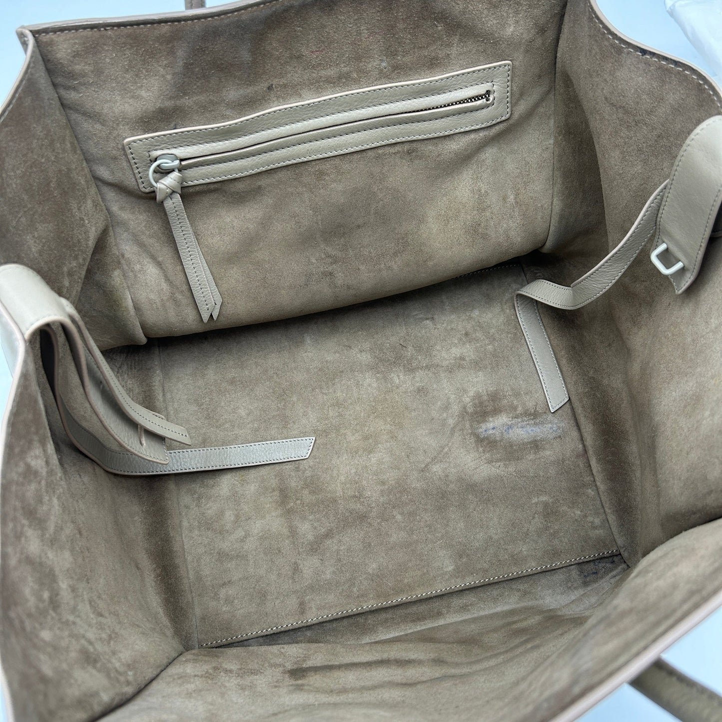 Celine Phantom Luggage Olive Leather Handbag Medium