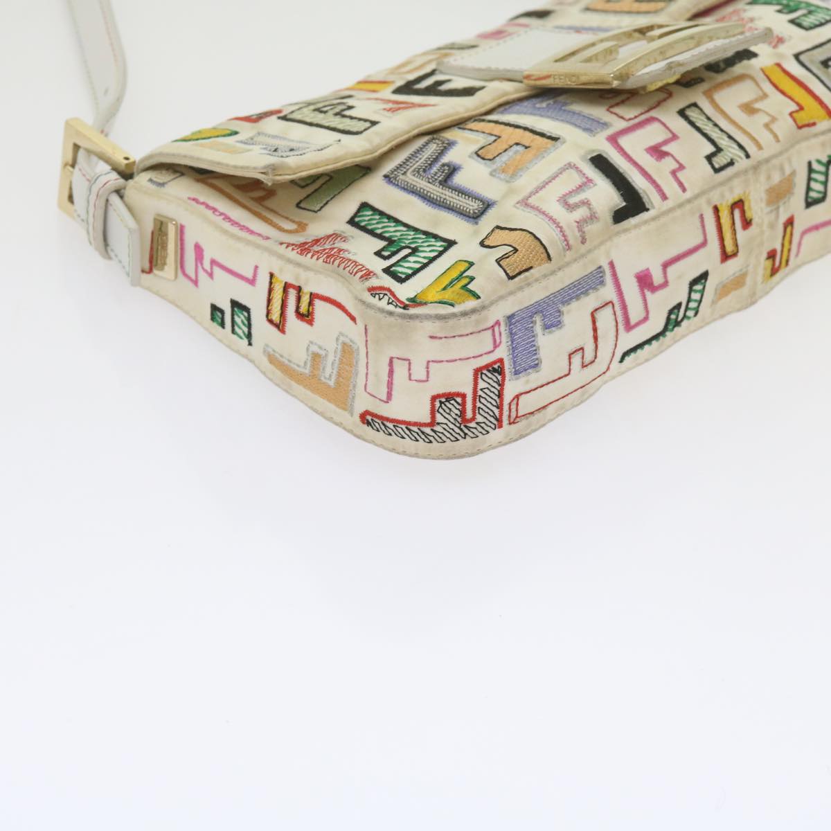 FENDI Zucca Canvas Mamma Baguette Shoulder Bag Multicolor ai670