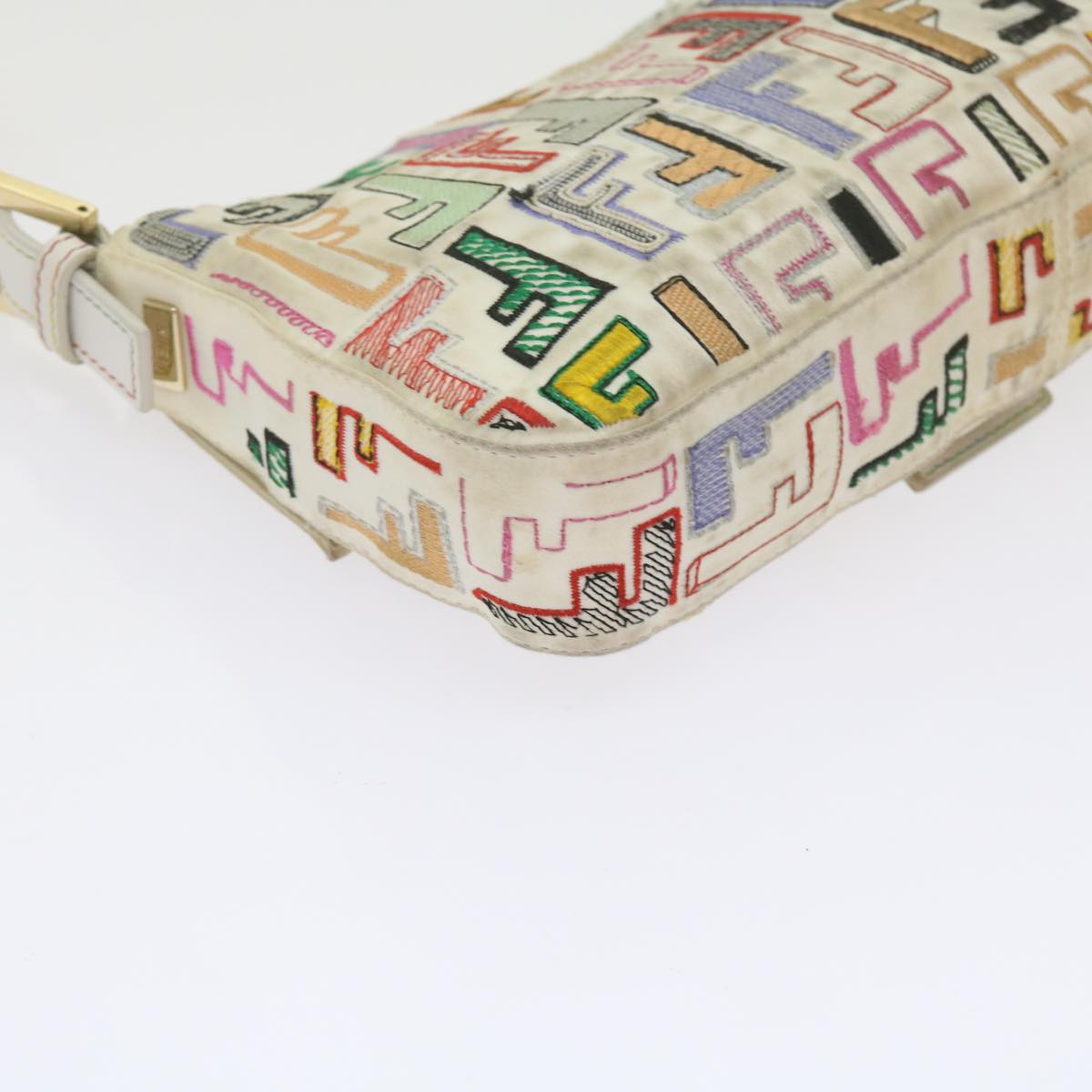 FENDI Zucca Canvas Mamma Baguette Shoulder Bag Multicolor ai670