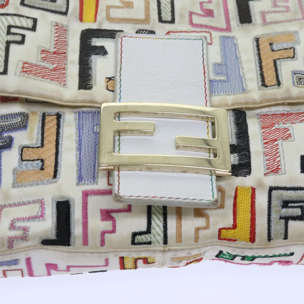 FENDI Zucca Canvas Mamma Baguette Shoulder Bag Multicolor ai670