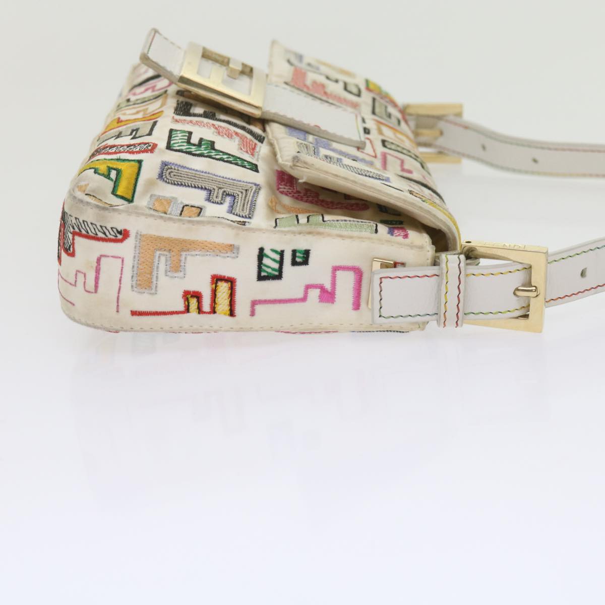 FENDI Zucca Canvas Mamma Baguette Shoulder Bag Multicolor ai670