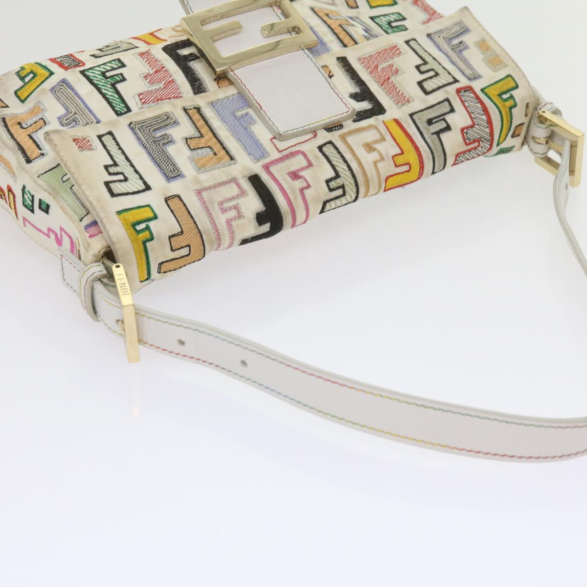 FENDI Zucca Canvas Mamma Baguette Shoulder Bag Multicolor ai670