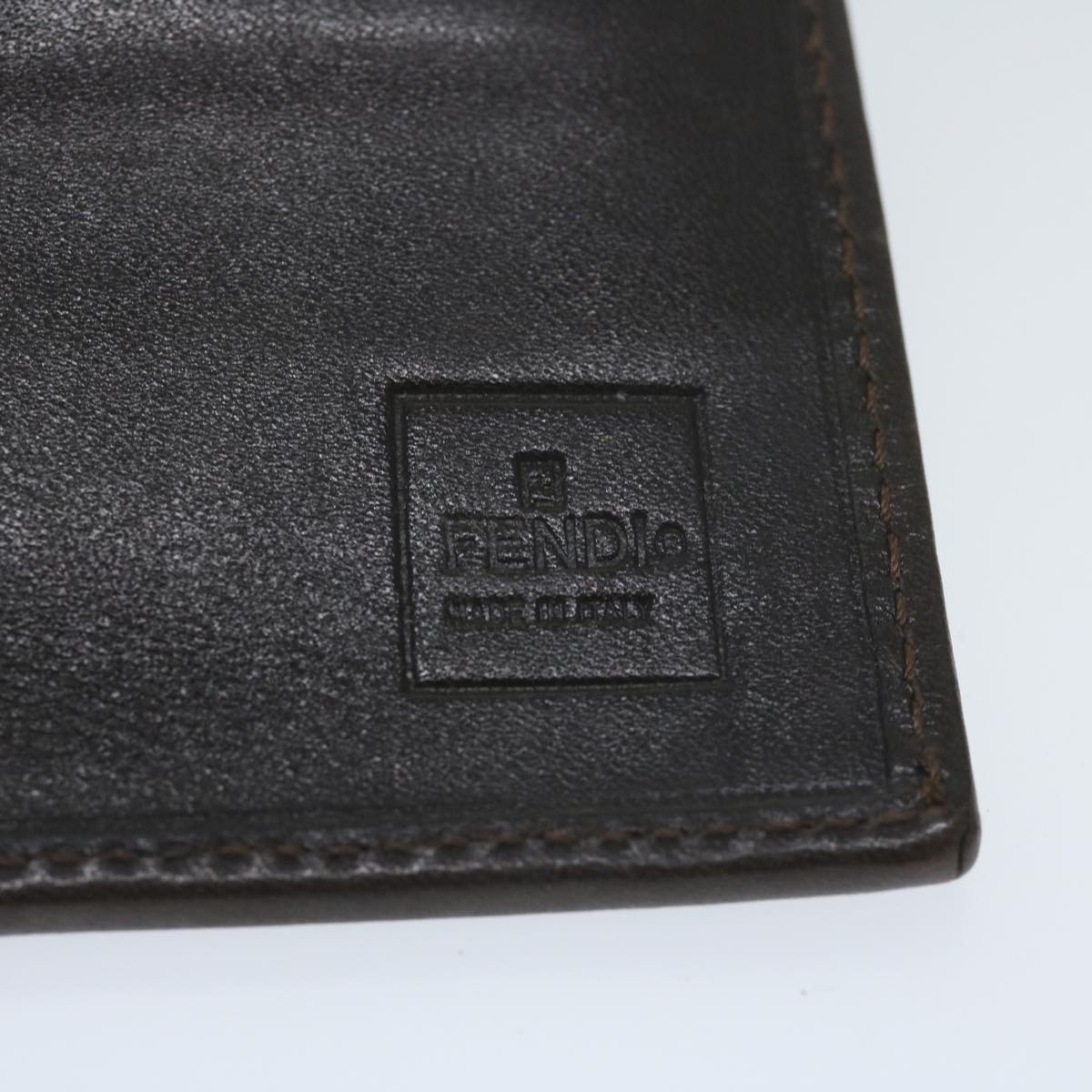 FENDI Zucca Canvas Wallet Black Brown ai711