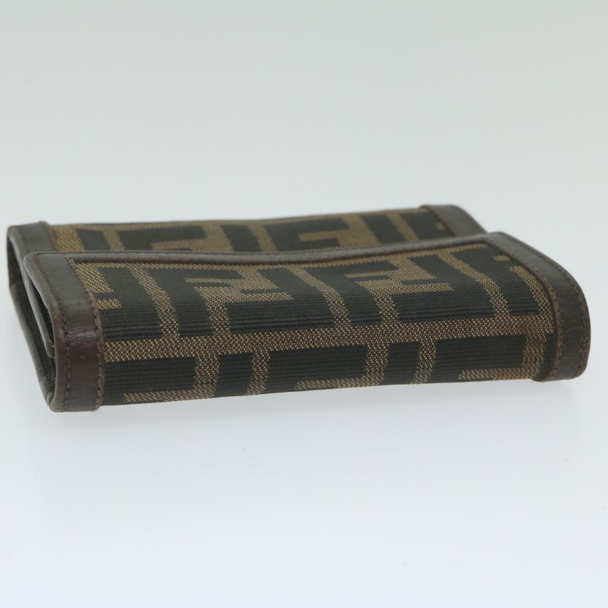 FENDI Zucca Canvas Wallet Black Brown ai711