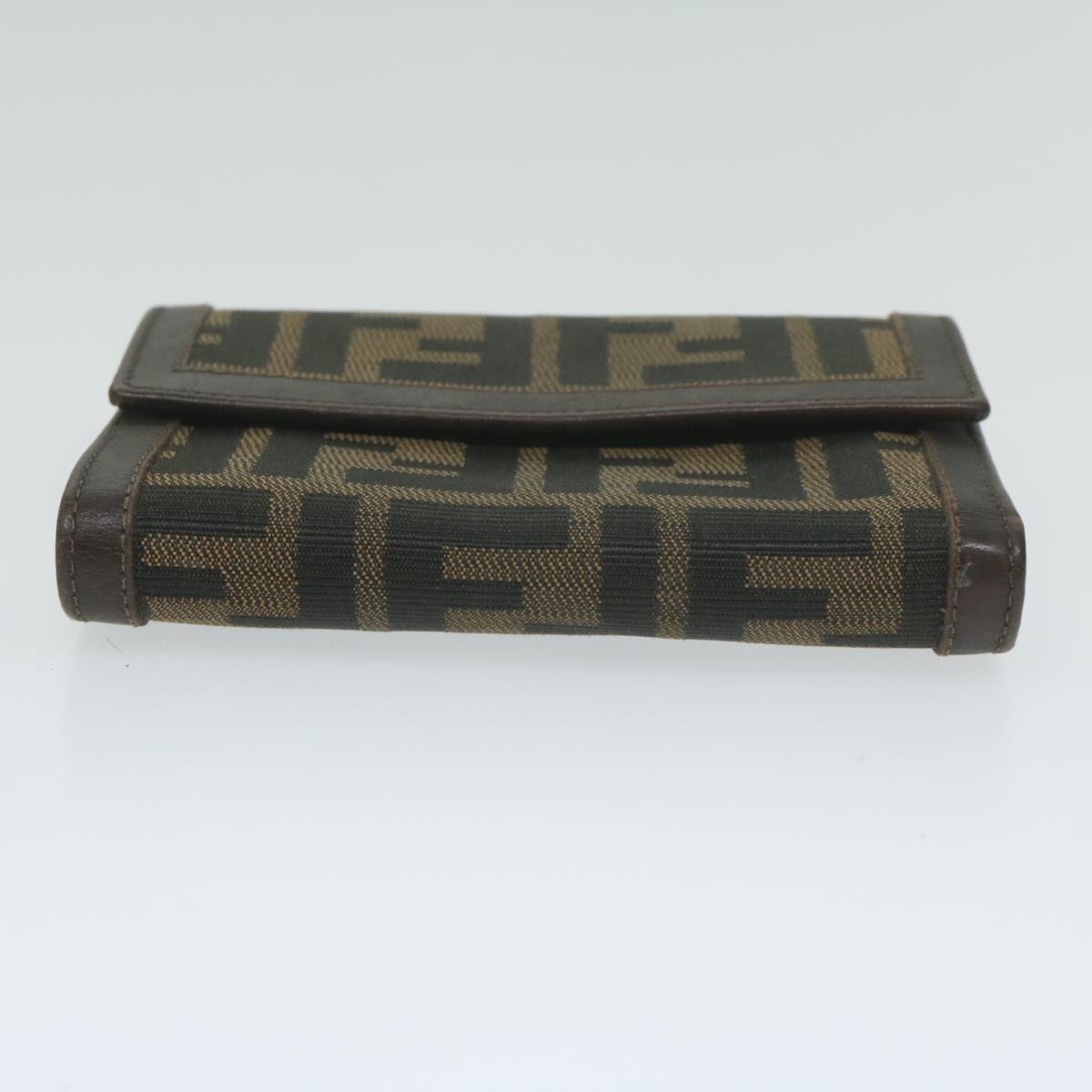FENDI Zucca Canvas Wallet Black Brown ai711