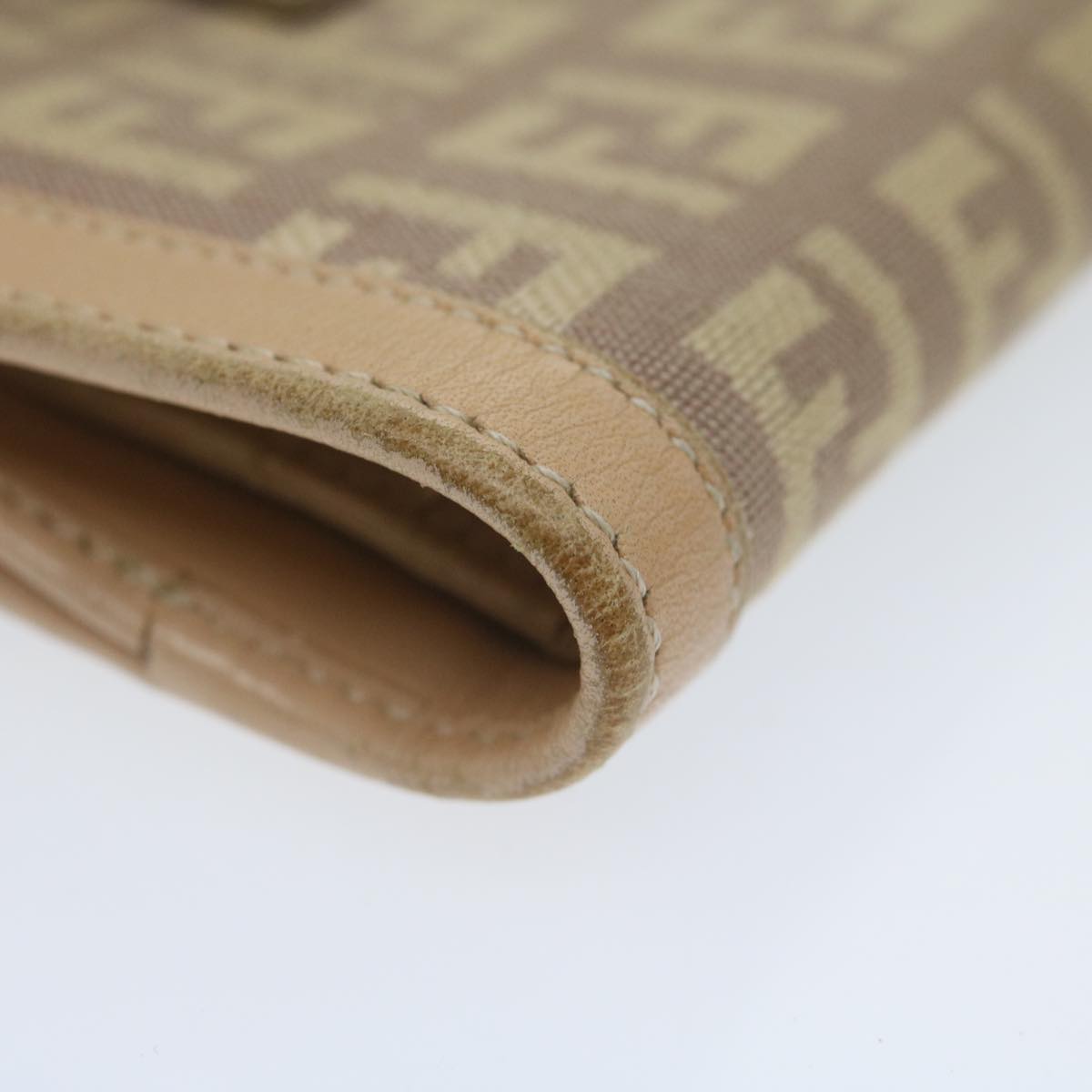 FENDI Zucchino Canvas Mamma Wallet Beige ai712