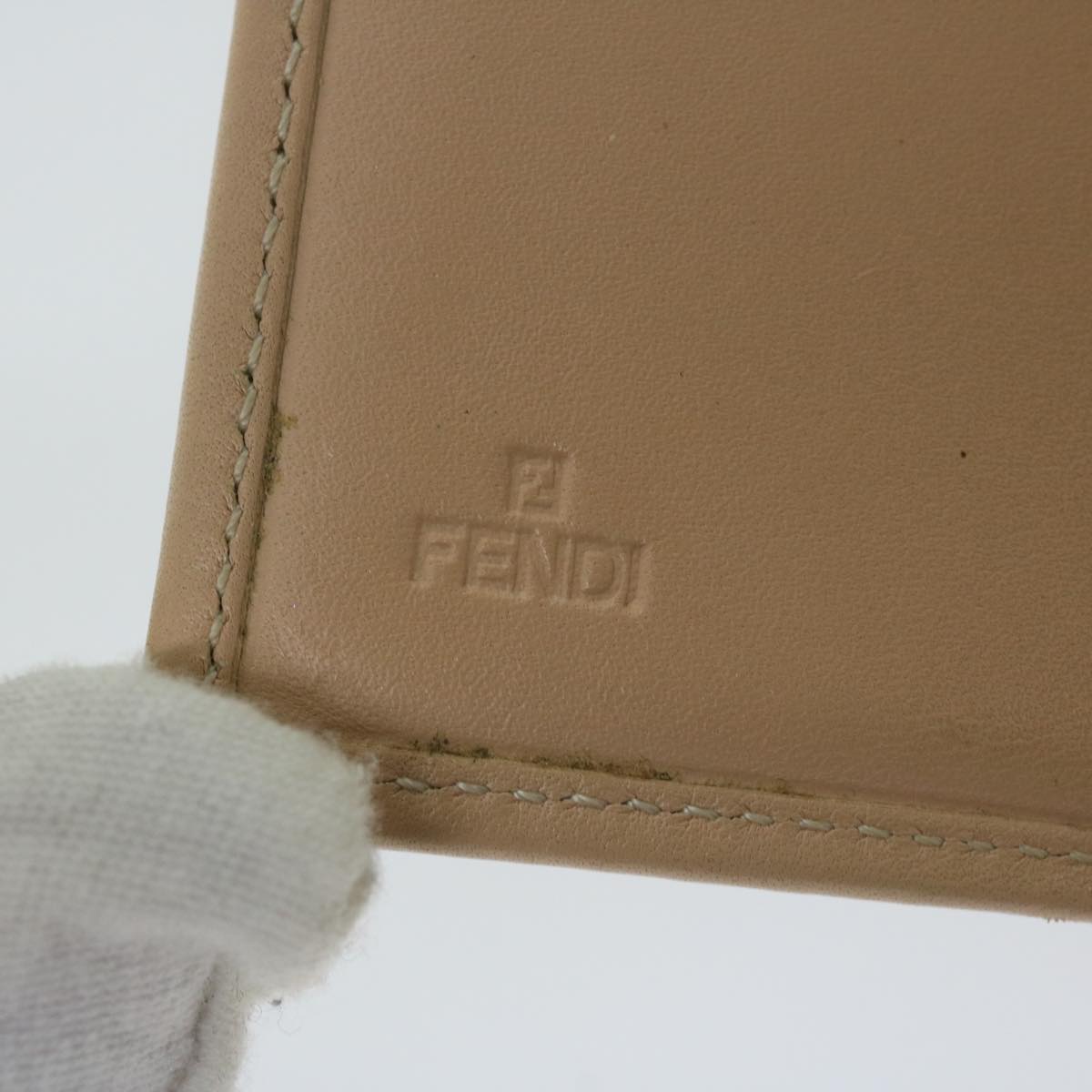 FENDI Zucchino Canvas Mamma Wallet Beige ai712