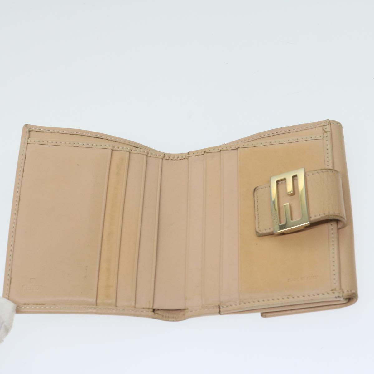 FENDI Zucchino Canvas Mamma Wallet Beige ai712