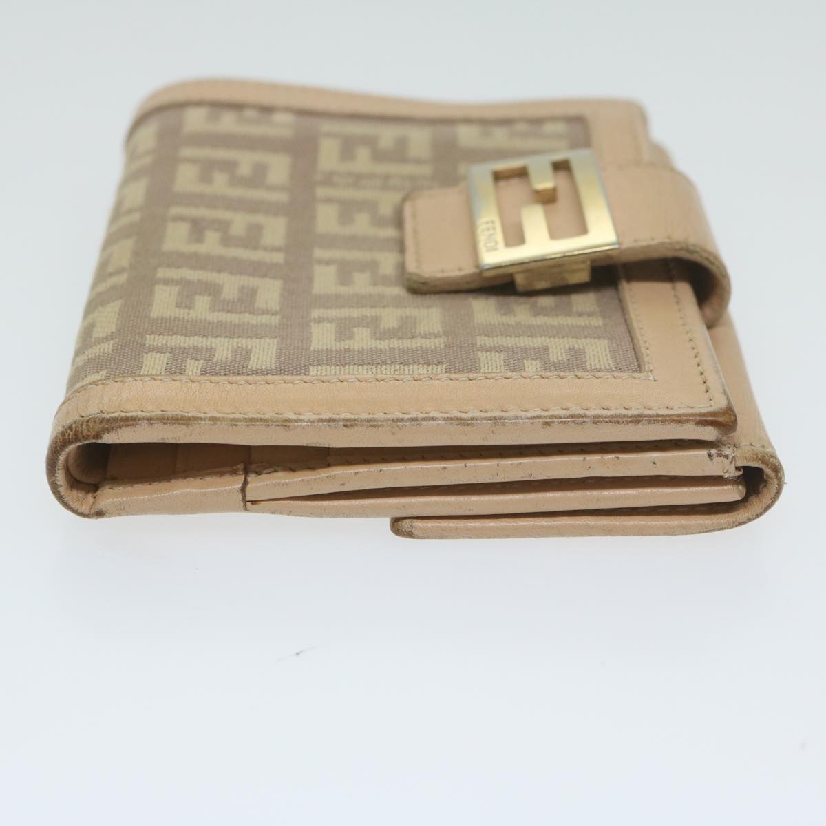 FENDI Zucchino Canvas Mamma Wallet Beige ai712