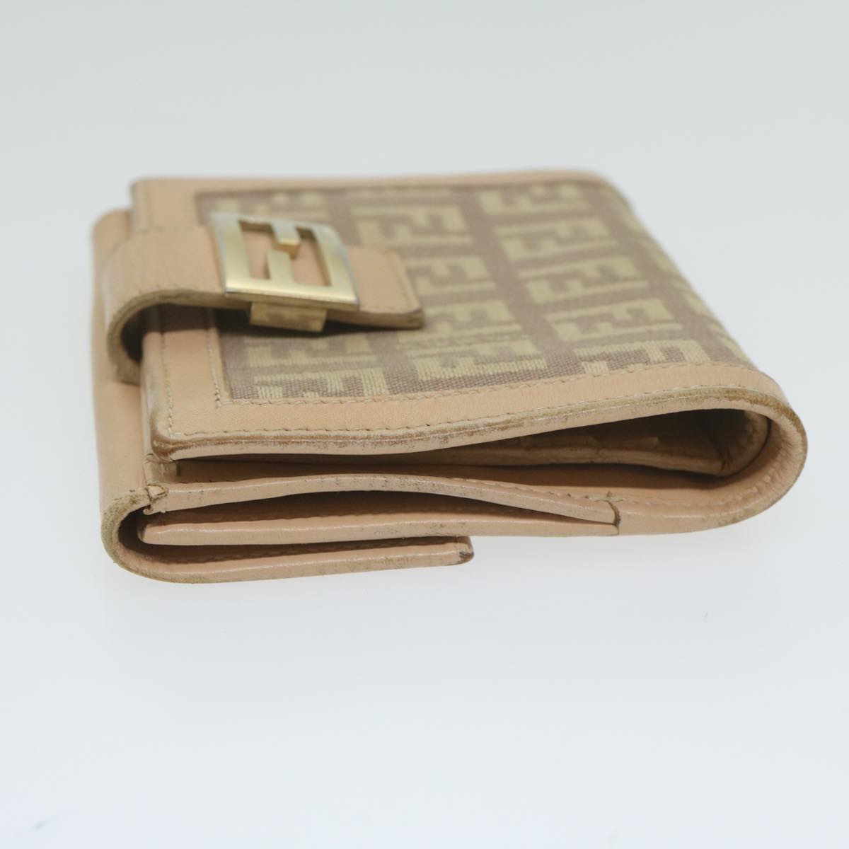 FENDI Zucchino Canvas Mamma Wallet Beige ai712