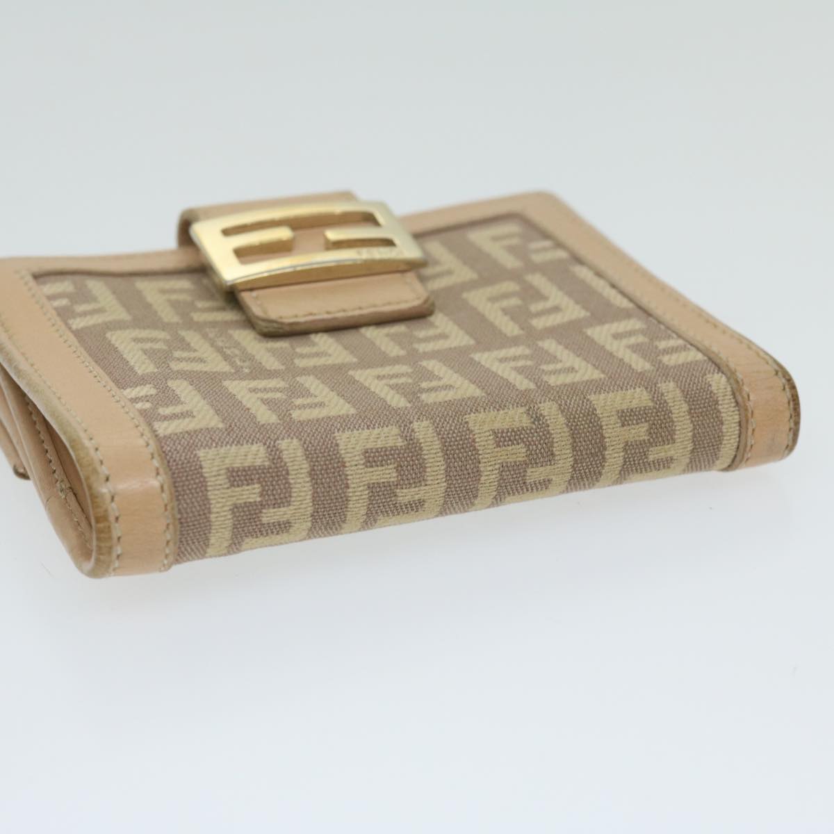 FENDI Zucchino Canvas Mamma Wallet Beige ai712