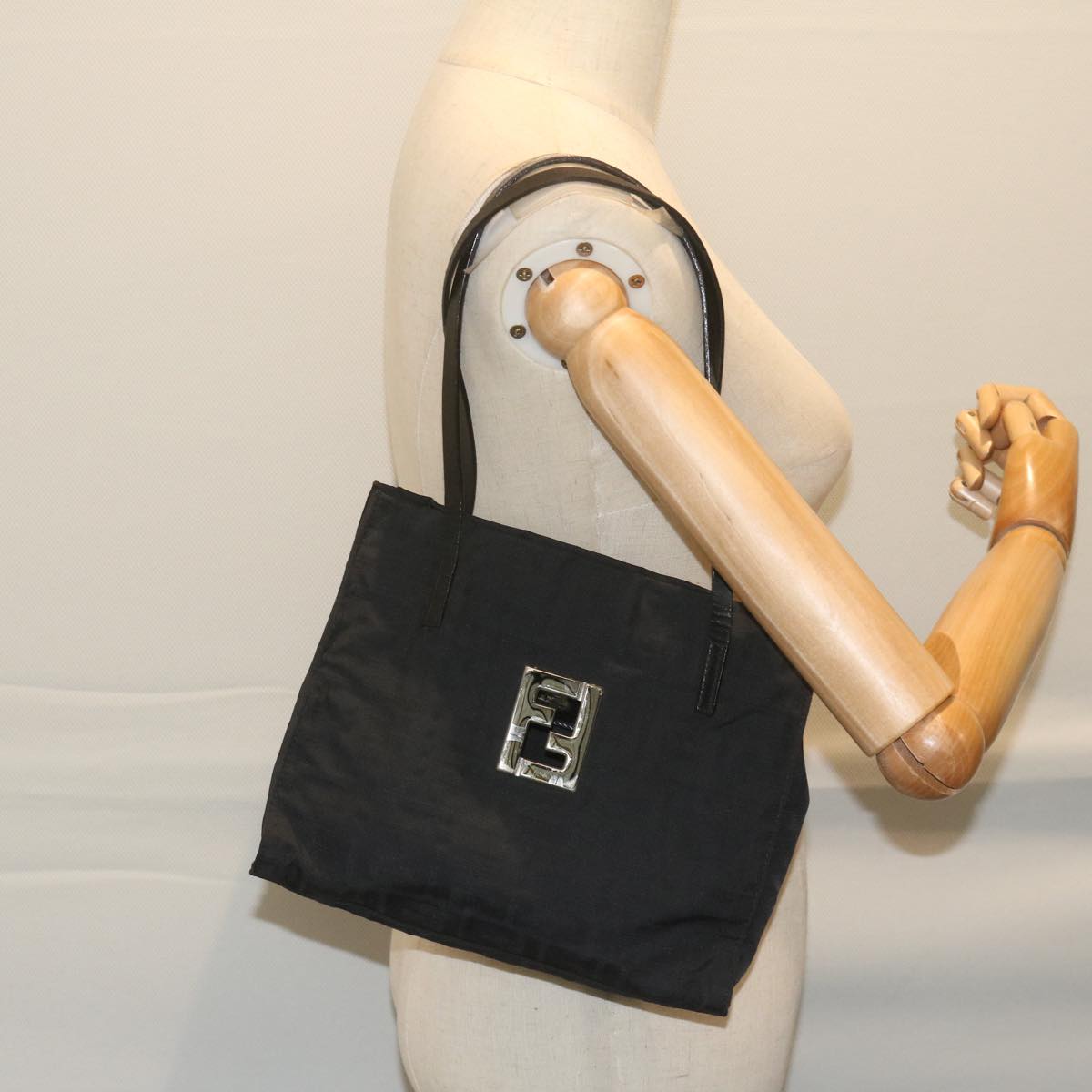 FENDI Zucca Canvas Hand Bag Black ai742