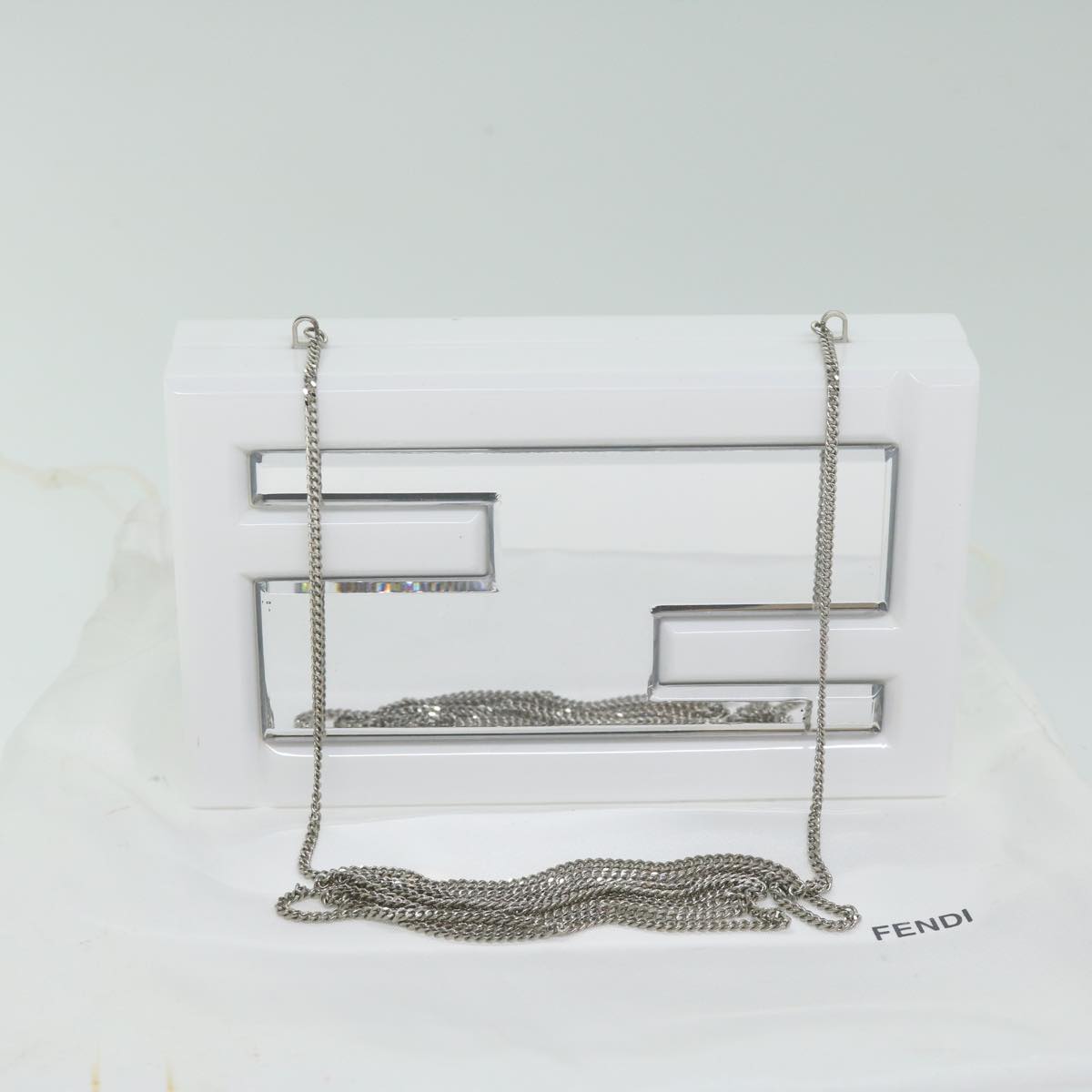 FENDI Shoulder Bag Plastic White ai758