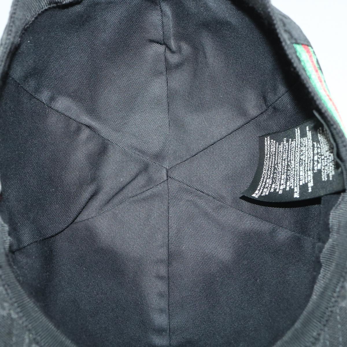 GUCCI Web Sherry Line GG Canvas Cap Black Green Red am3211