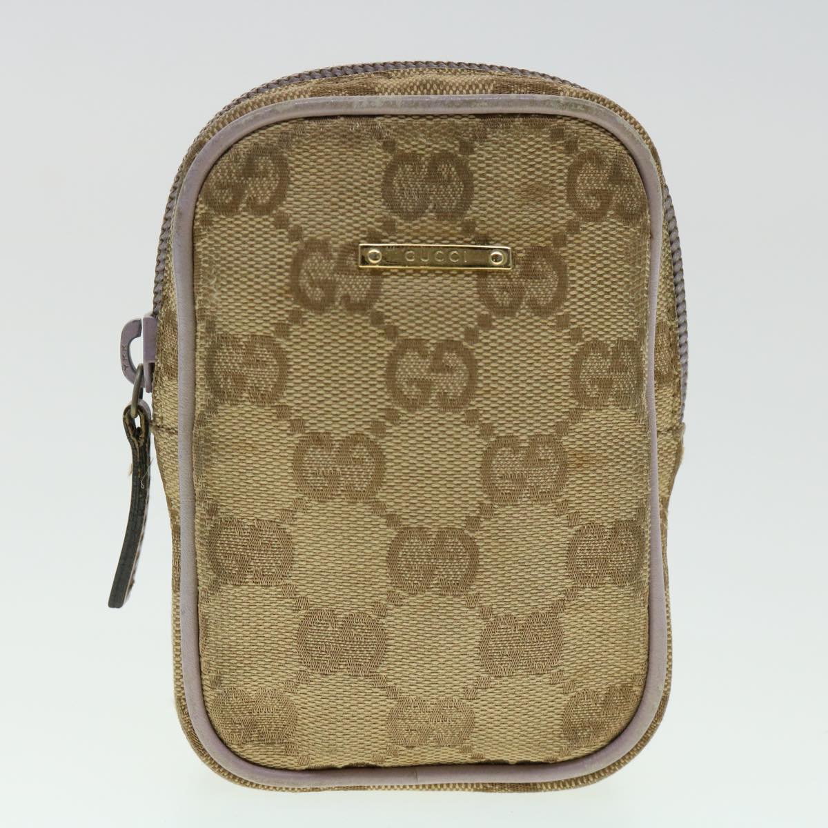 GUCCI GG Canvas Pouch 2Set Black Beige am3271