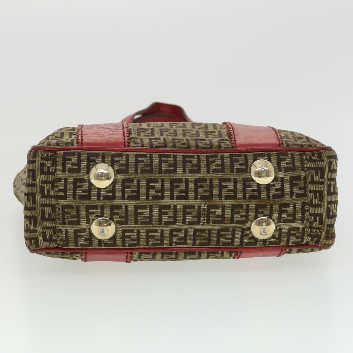FENDI Zucchino Canvas Shoulder Bag Beige am3439