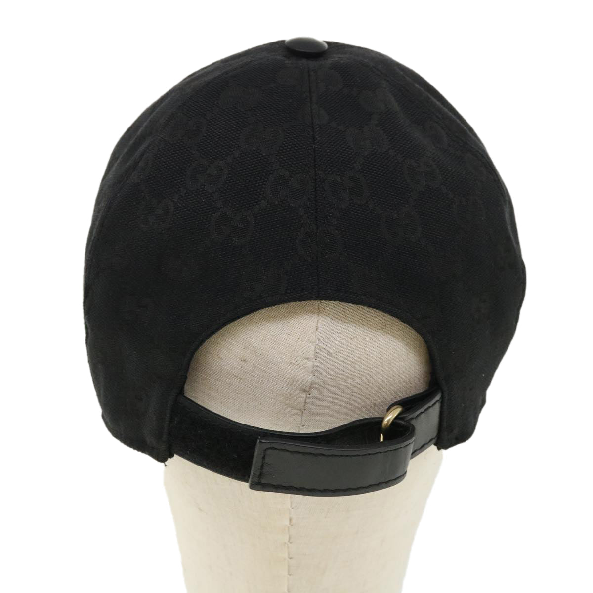 GUCCI Web Sherry Line GG Canvas Cap Black Green Red am3454