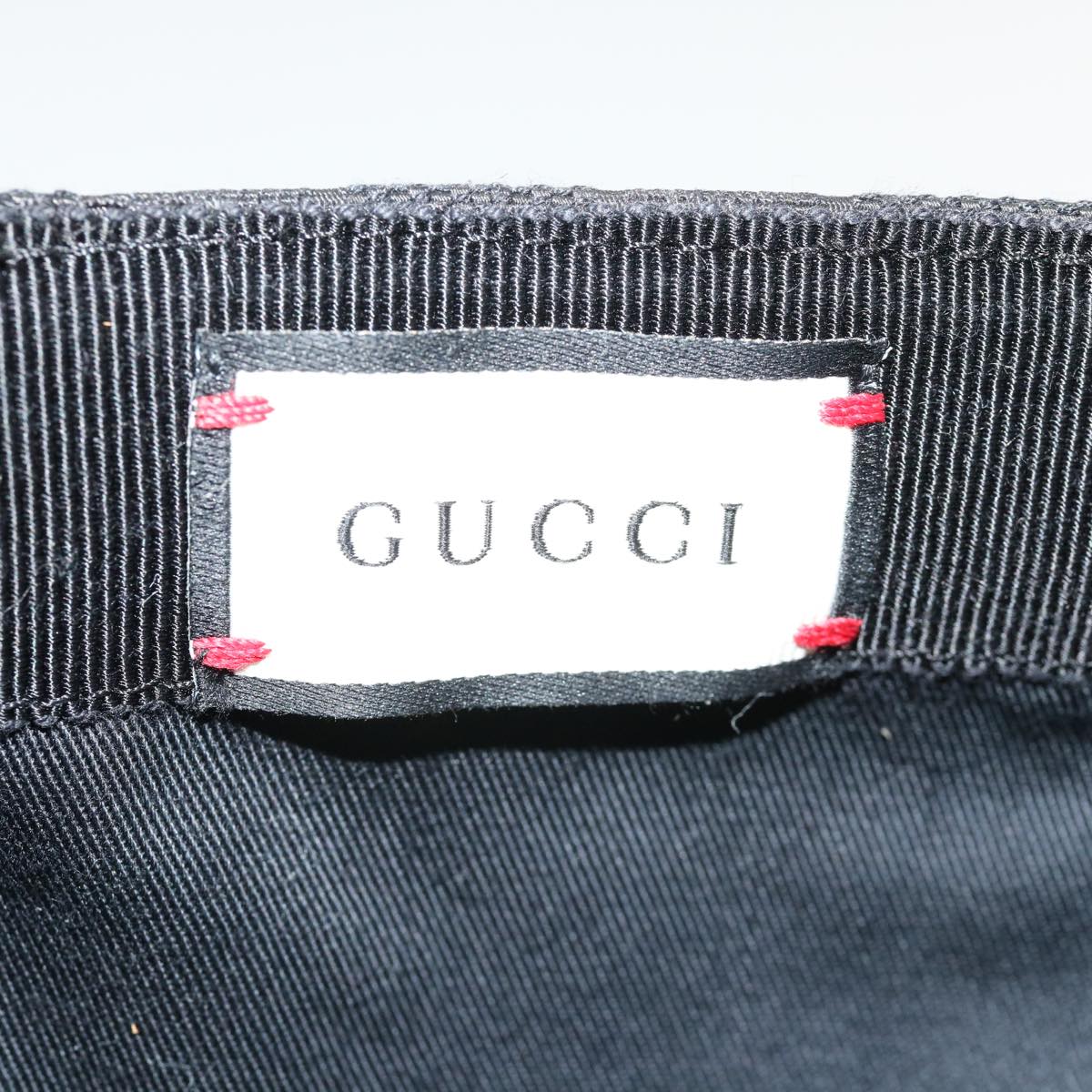 GUCCI Web Sherry Line GG Canvas Cap Black Green Red am3454