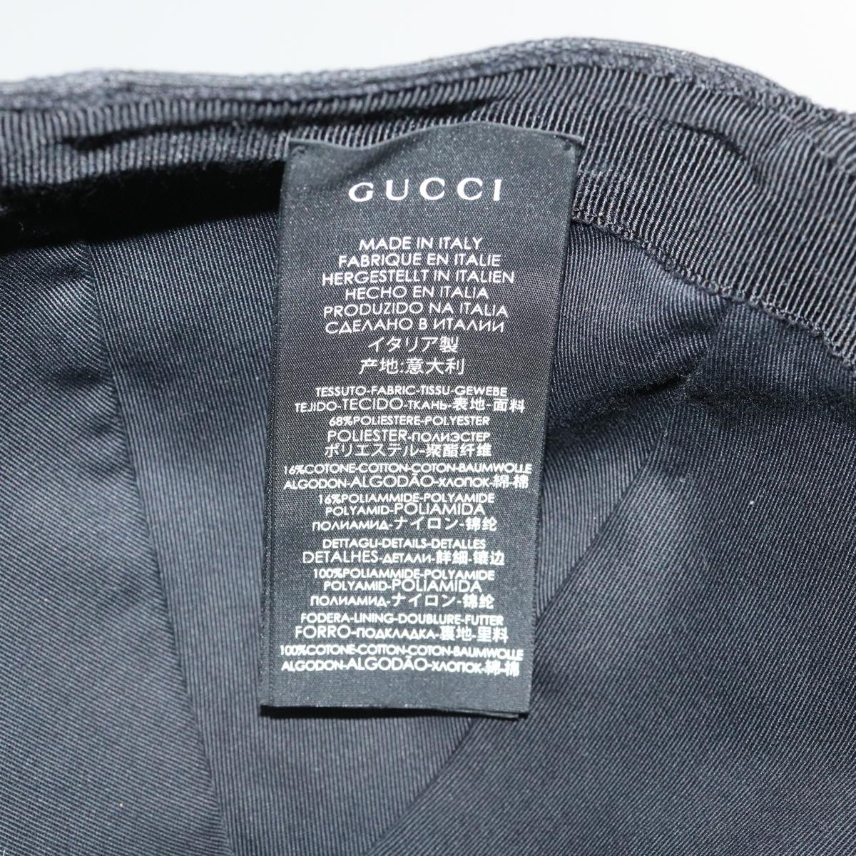 GUCCI Web Sherry Line GG Canvas Cap Black Green Red am3454