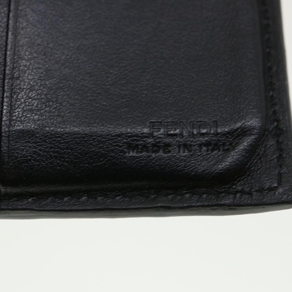 FENDI Wallet Leather Black am3478