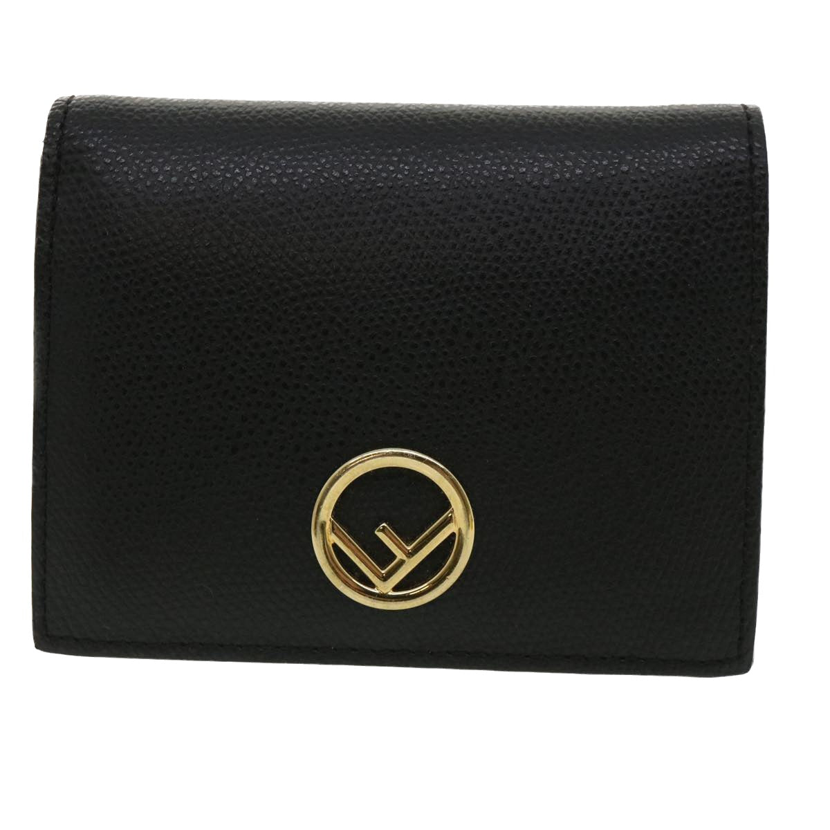 FENDI Wallet Leather Black am3478