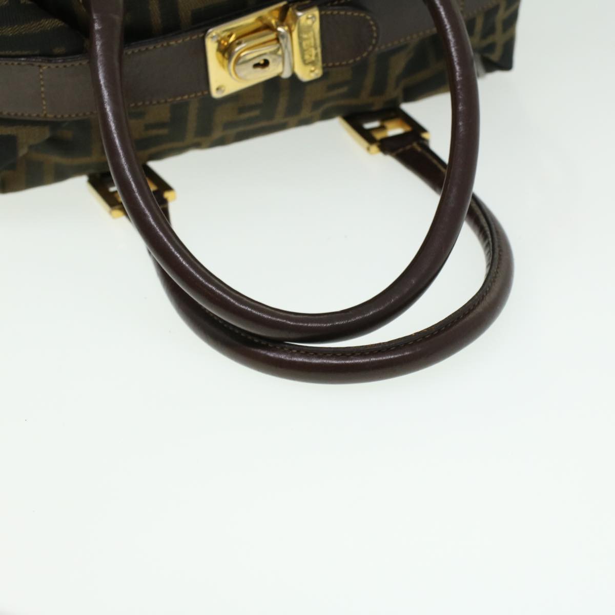 FENDI Hand Bag Zucca Canvas Brown am3593