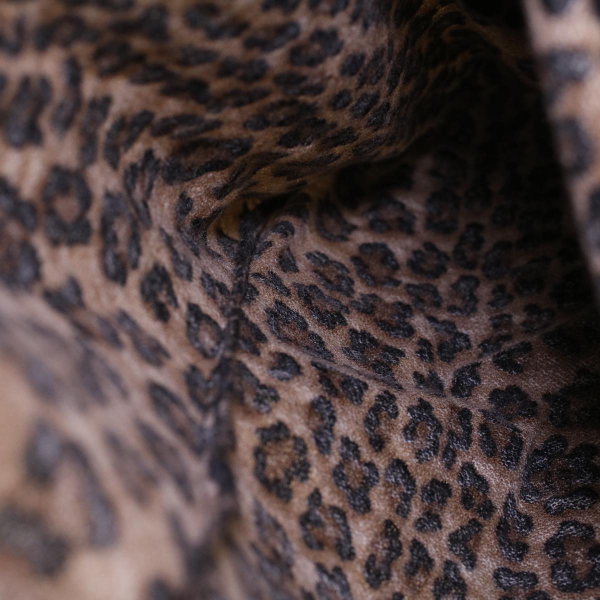 FENDI Leopard Long Sleeved Shirt Wool Brown am3595