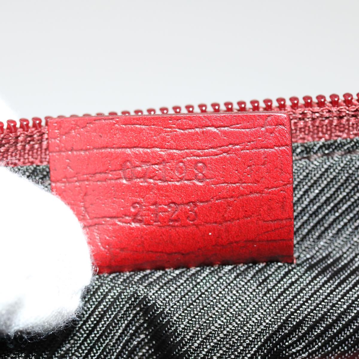 GUCCI GG Canvas Accessory Pouch Red 07198 am3657