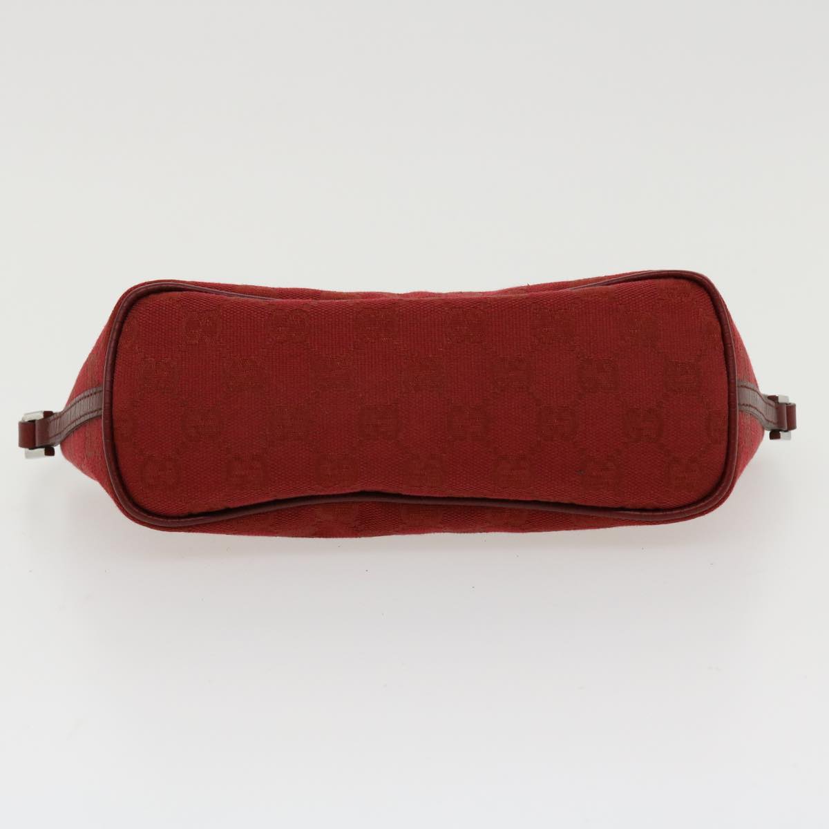 GUCCI GG Canvas Accessory Pouch Red 07198 am3657