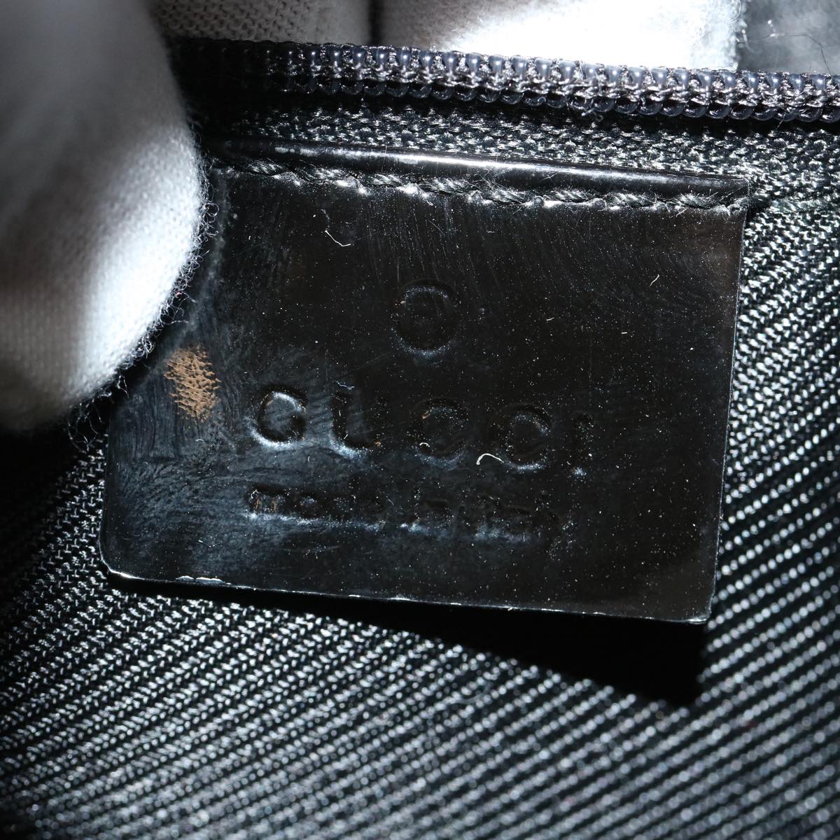 GUCCI GG Canvas Shoulder Bag Canvas Black am3702