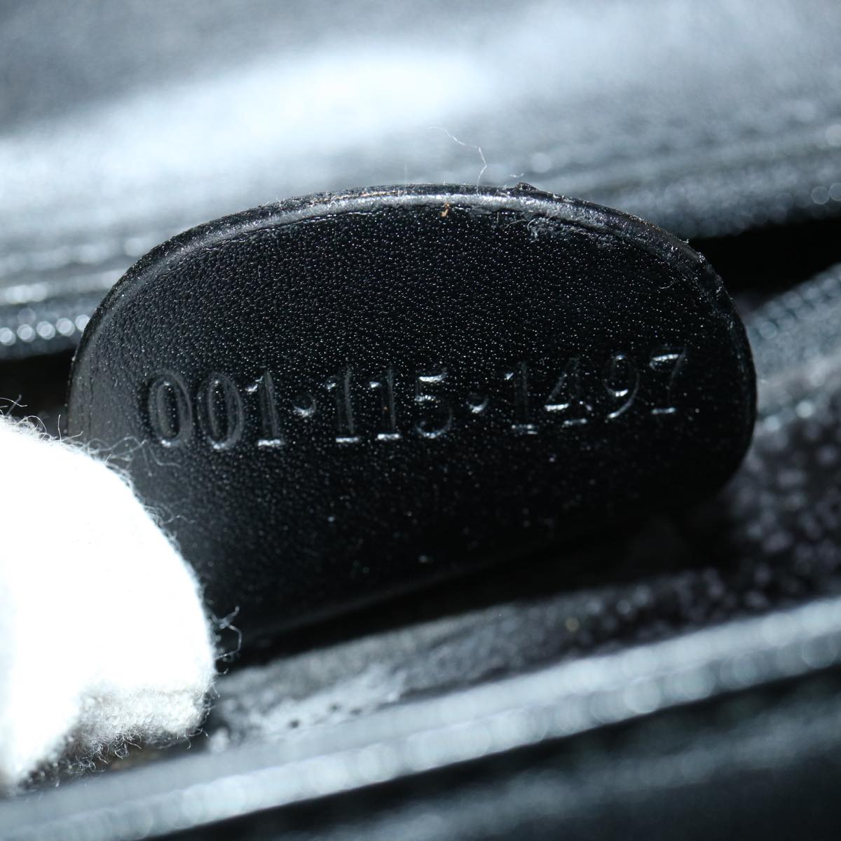 GUCCI Bamboo Chain Hand Bag Leather Black 0011151497 am3810