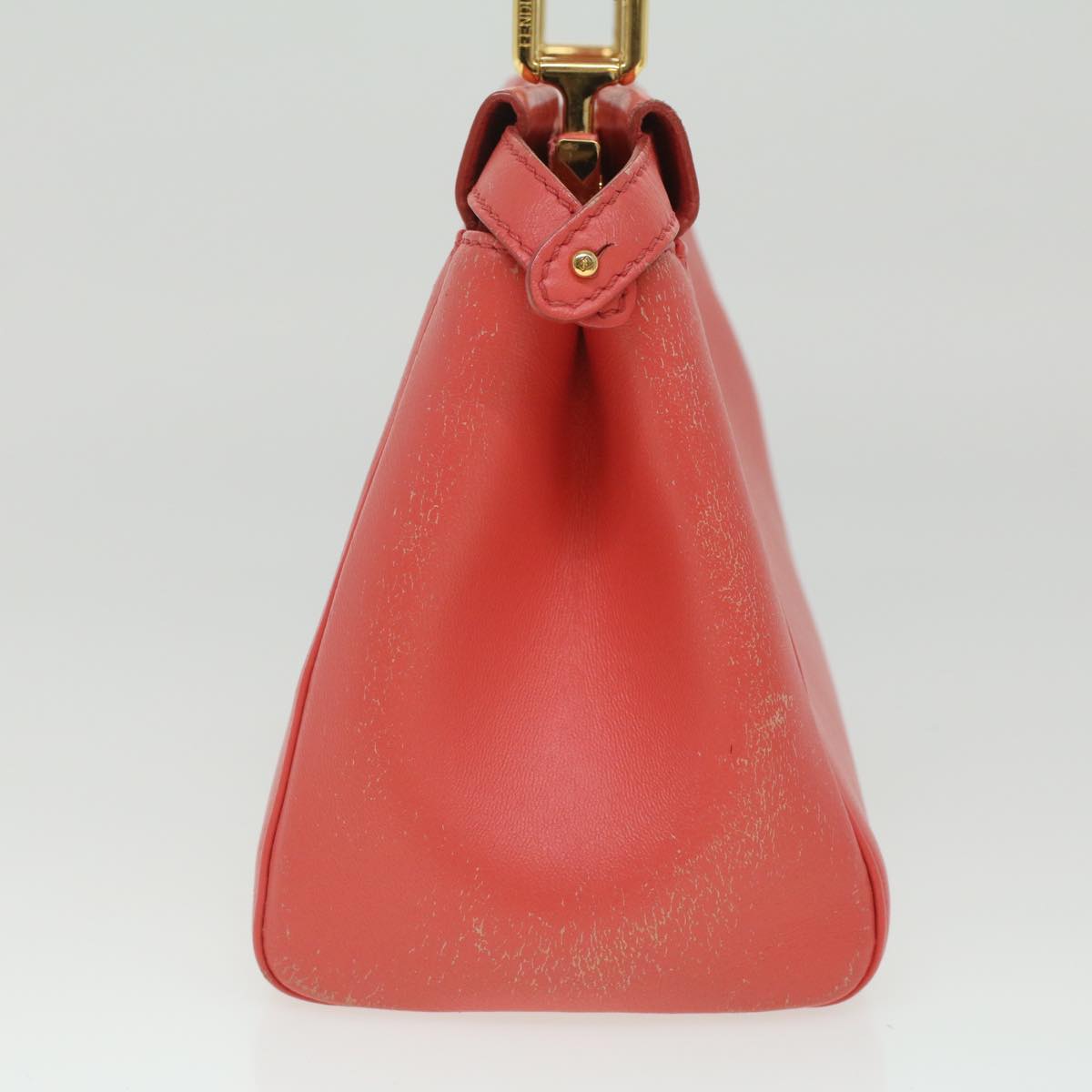 FENDI micro picaboo Hand Bag Leather 2way Orange am3883