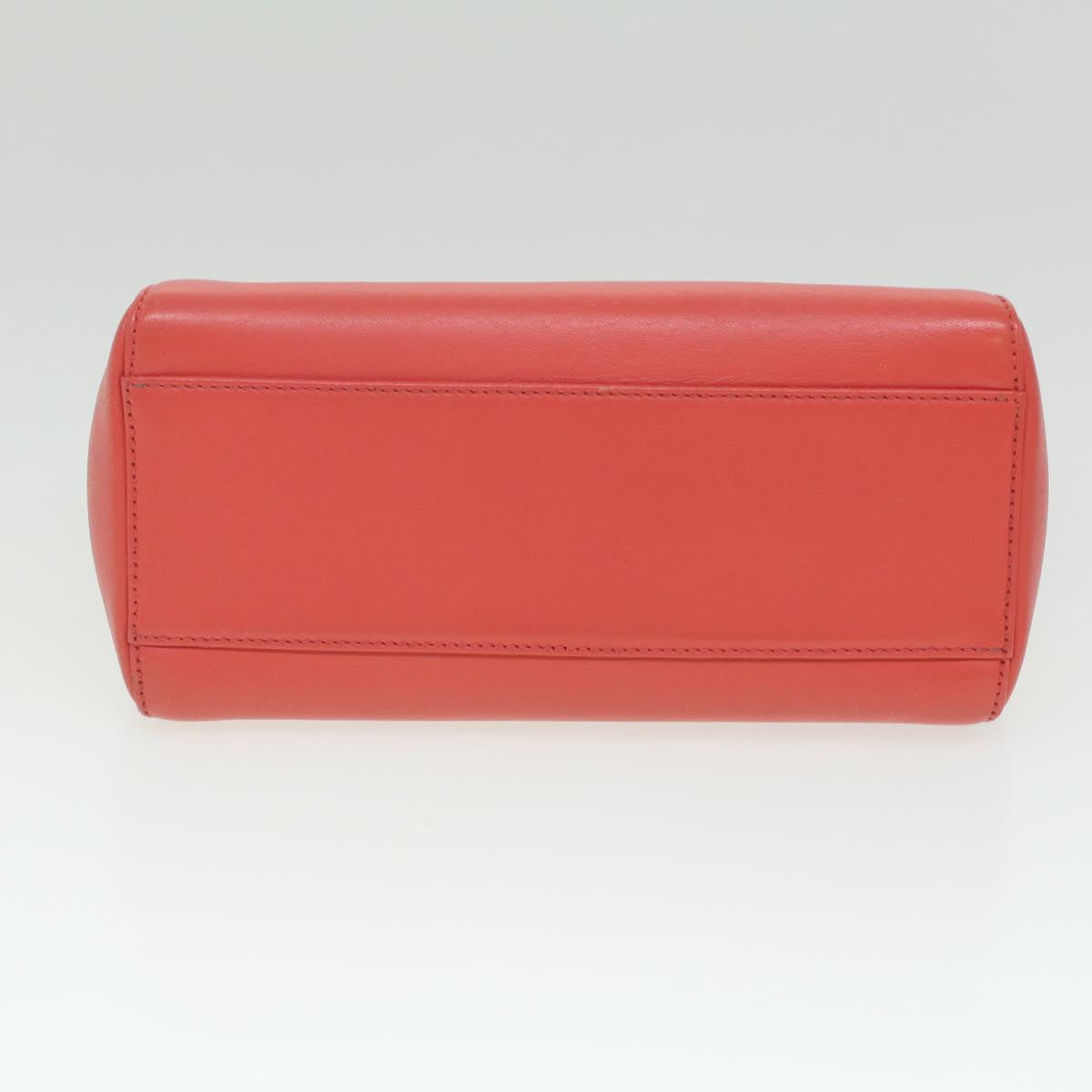 FENDI micro picaboo Hand Bag Leather 2way Orange am3883