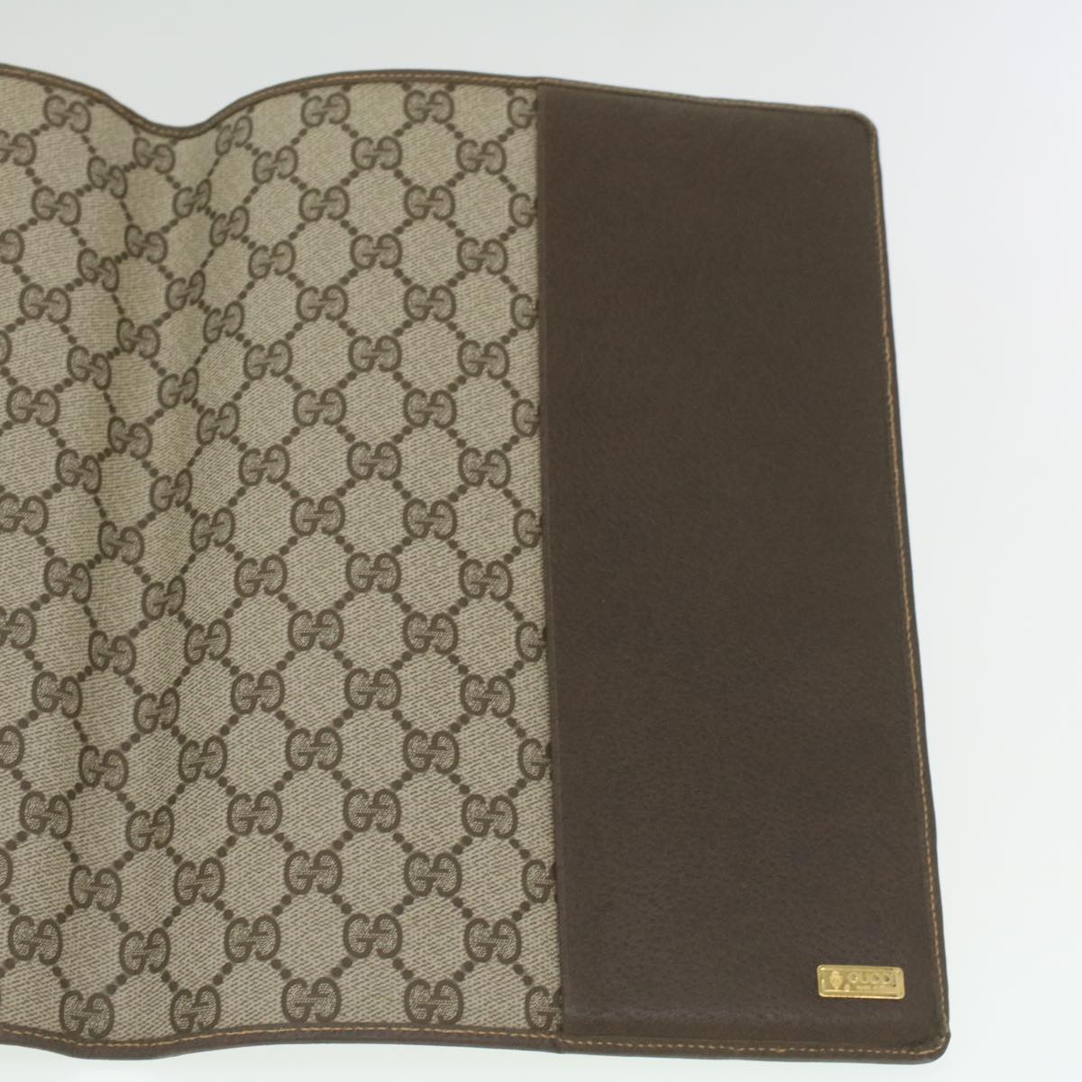 GUCCI GG Canvas Day Planner Cover PVC Leather Beige am3940