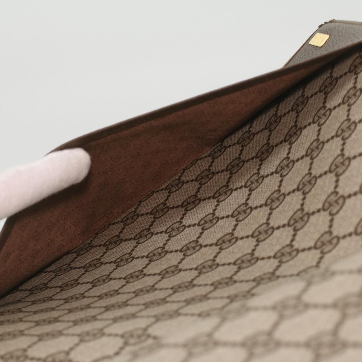 GUCCI GG Canvas Day Planner Cover PVC Leather Beige am3940
