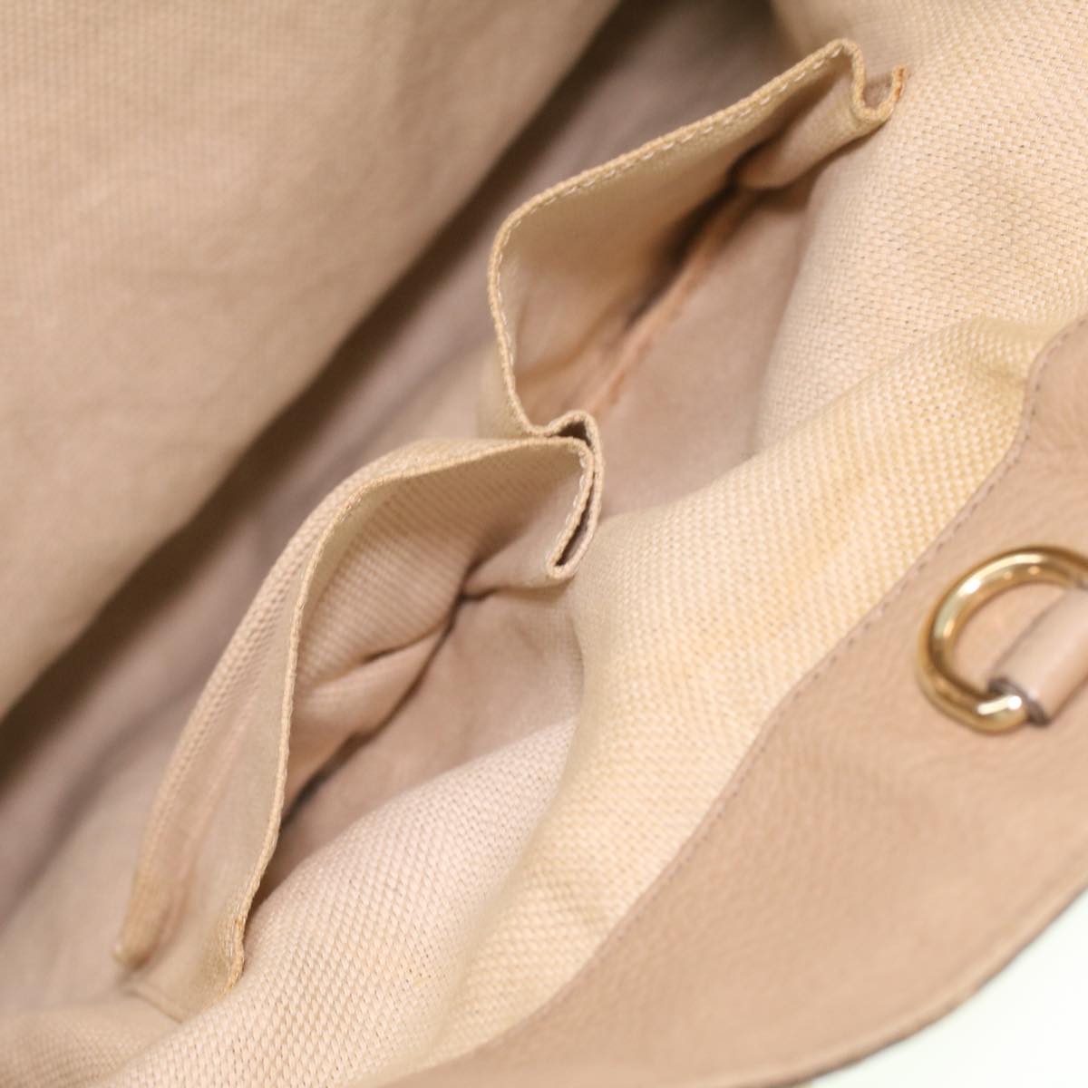 GUCCI Chain Soho Shoulder Bag Leather Beige 310306 am3948