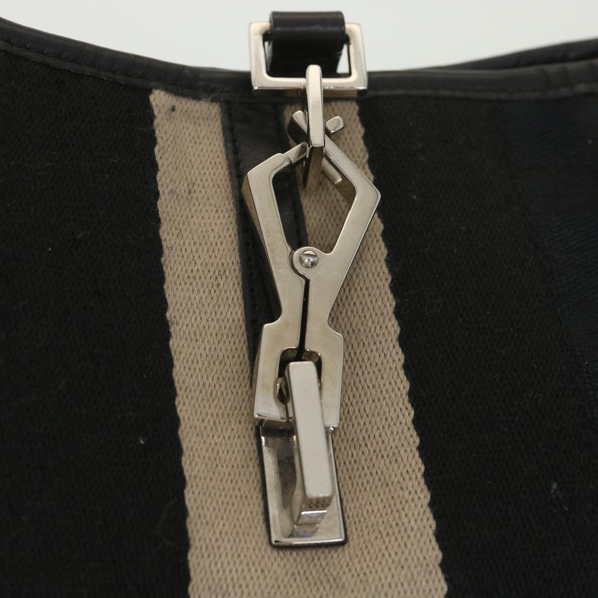 GUCCI GG Canvas Jackie Shoulder Bag Black 001.4075 am3986