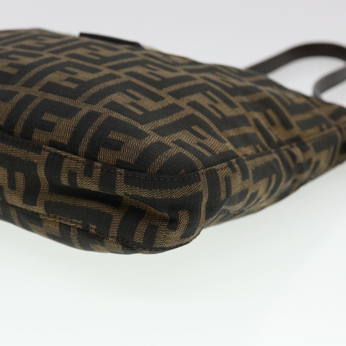 FENDI Zucca Canvas Mamma Baguette Shoulder Bag Brown 2258 26727 009 am4024